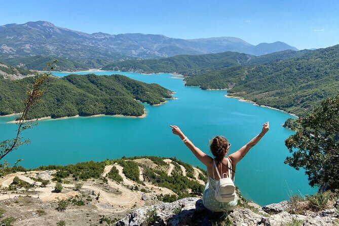 Hike Gamti Mountain with Bovilla lake view & canyon- From Tirana - Ishëm limestone canyon stop: river scenery that feels dramatic
