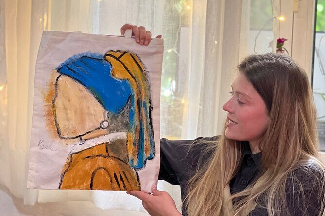 Painting on Tote Bags Workshop with Welcome Drink - Meeting at Tirana Colour Wine: Easy to Find, Easy to Start