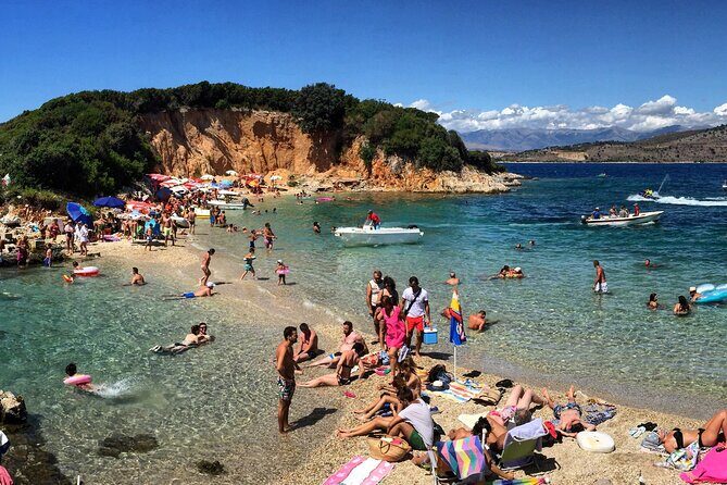 Small Group Tour of Albanian Riviera; Saranda, Ksamil & Dhermi - Port of Saranda and Lekursi Castle: promenade time and a hilltop sunset view